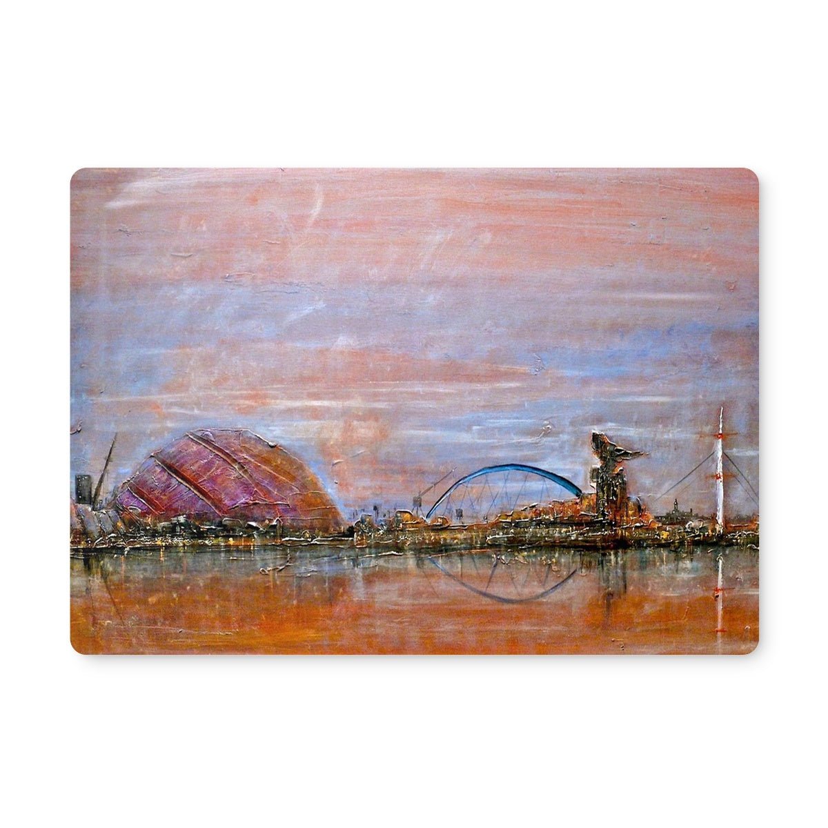 Glasgow Harbour Art Gifts Placemat-Placemats-Edinburgh & Glasgow Art Gallery-2 Placemats-Paintings, Prints, Homeware, Art Gifts From Scotland By Scottish Artist Kevin Hunter