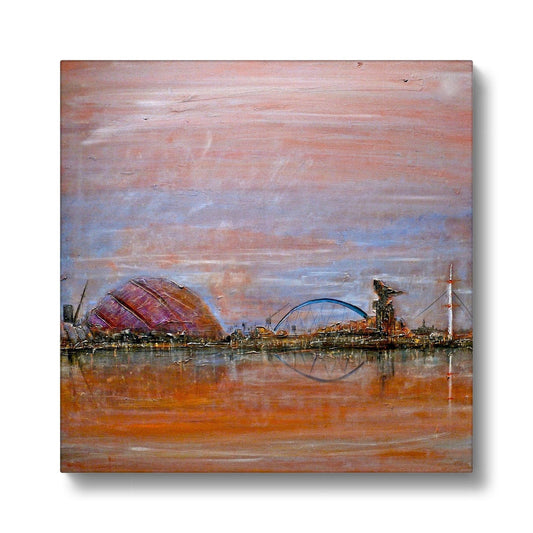 Glasgow Harbour Eco Art Canvas Print | Scottish Art Gifts
