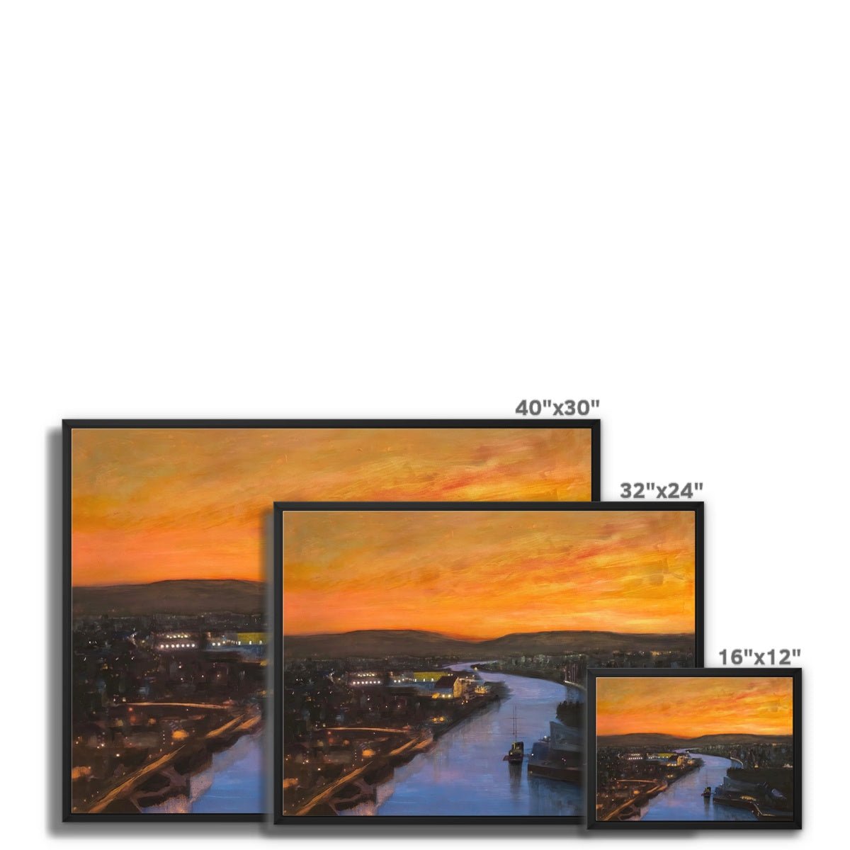 Glasgow Harbour Looking West Painting | Framed Canvas Prints From Scotland