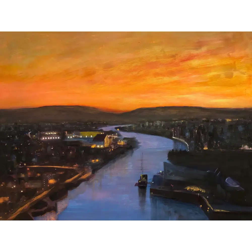 Glasgow Harbour Looking West - Scottish Art Prints - Edinburgh & Gallery Scotland