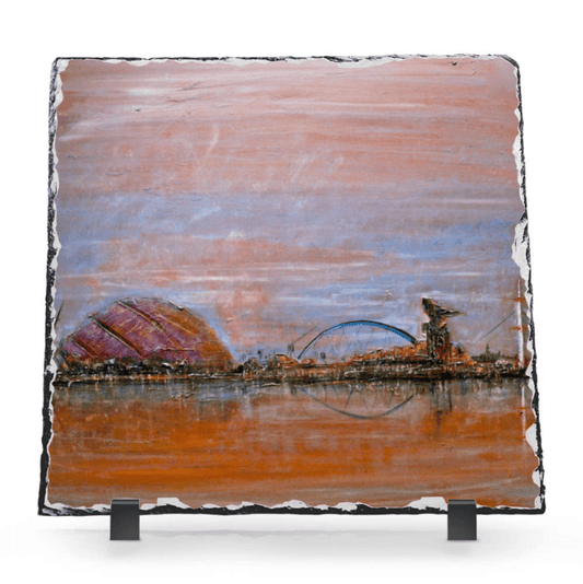 Glasgow Harbour Scottish Slate Art | Scottish Art Gifts