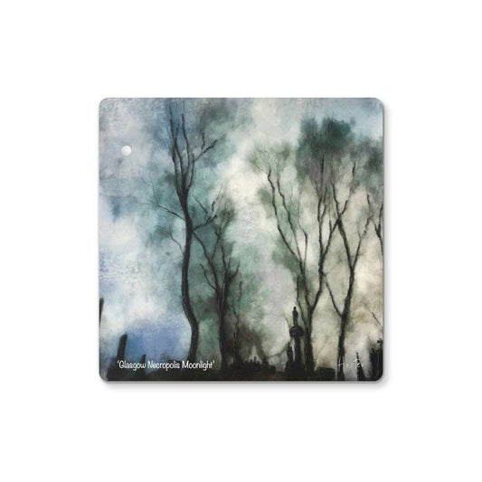 Glasgow Necropolis Moonlight Coaster | Scottish Art Gifts