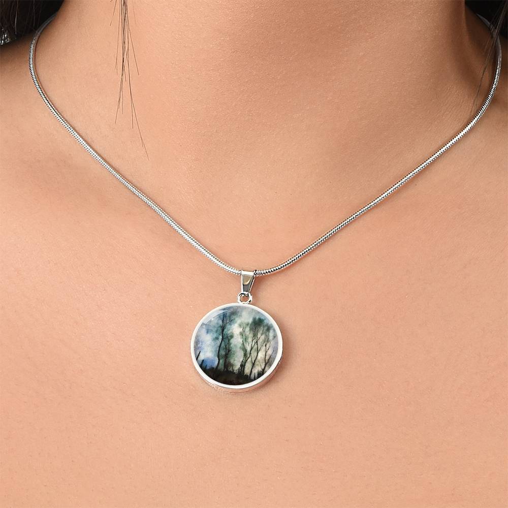 Glasgow Necropolis Moonlight | Scottish Art Jewelry | Luxury Designer Necklace