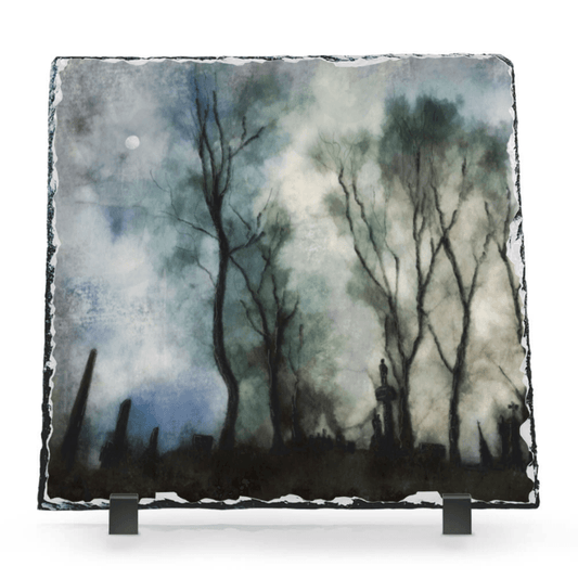 Glasgow Necropolis Moonlight Scottish Slate Art | Scottish Art Gifts
