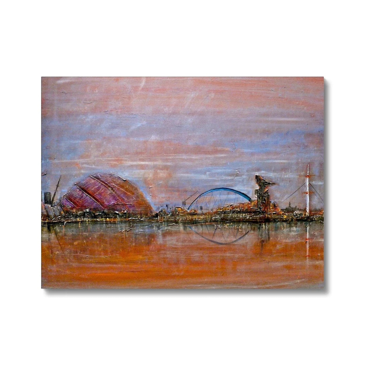 Glasgow Original Cityscape Painting on Canvas - Edinburgh & Art Gallery Scotland Worldwide Shipping Hunter Scottish Prints and Landscape