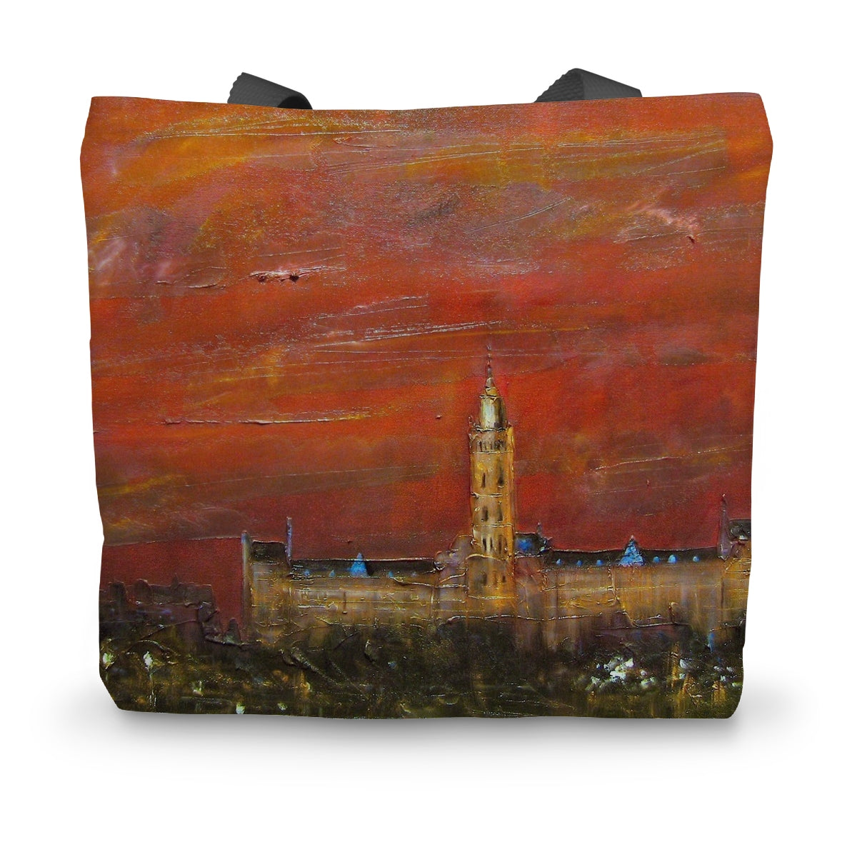 Glasgow University Dusk Art Gifts Canvas Tote Bag