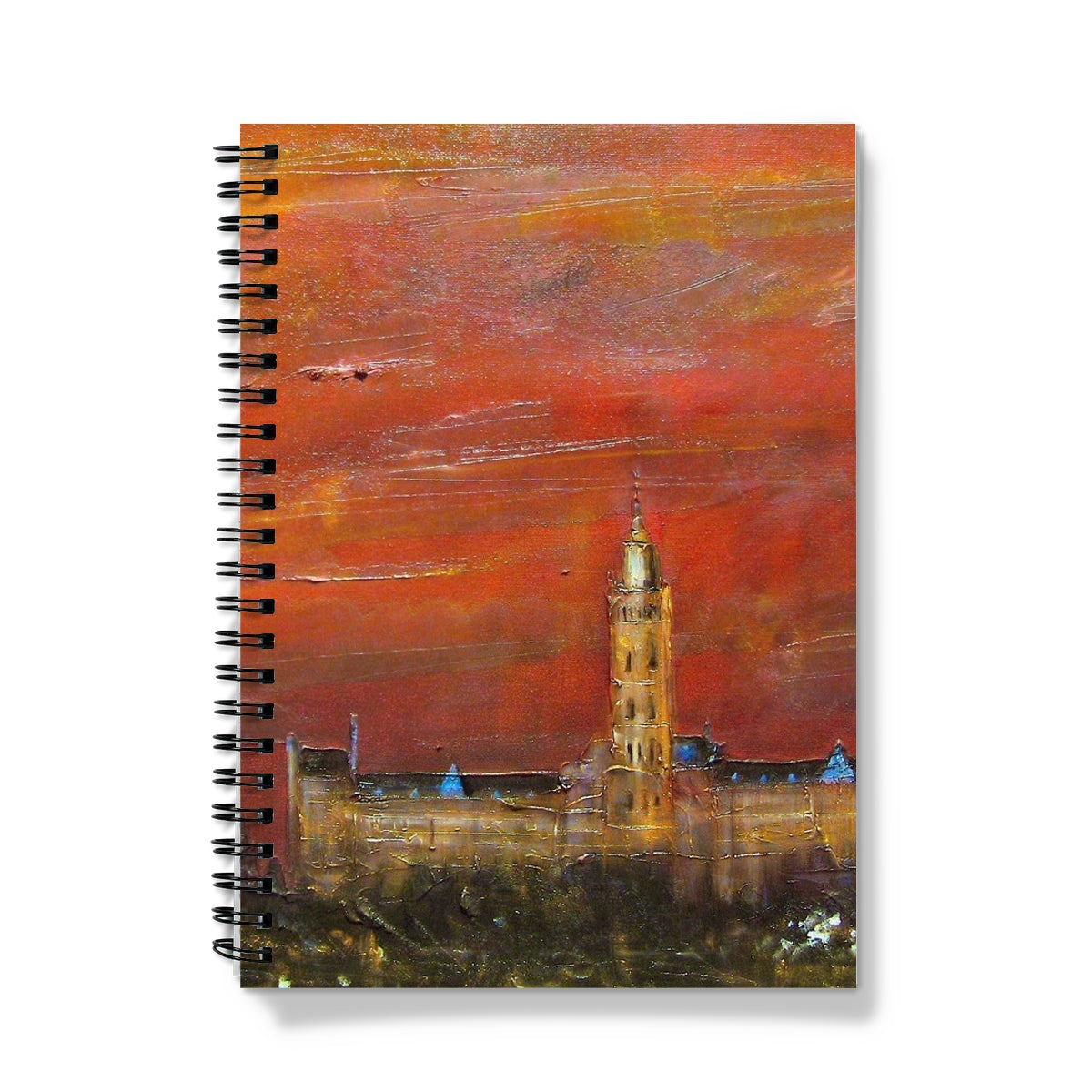 Glasgow University Dusk Art Gifts Notebook