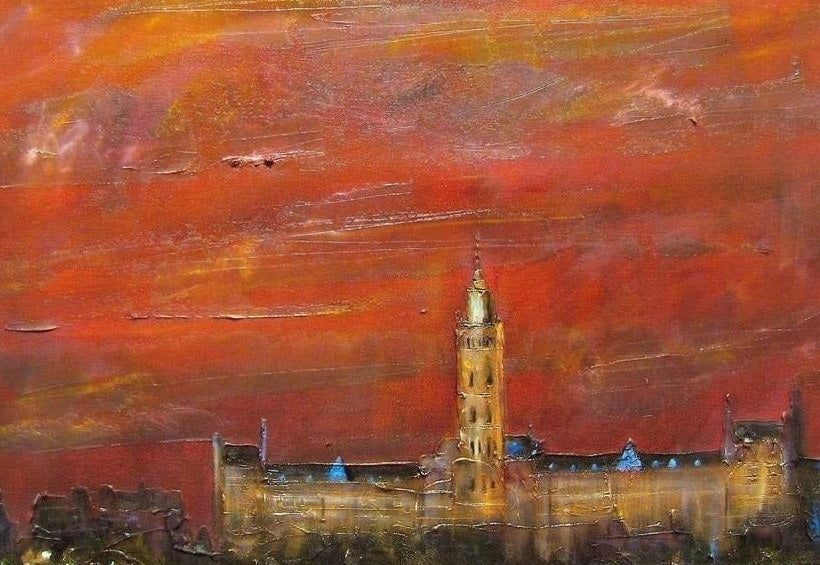 Glasgow University Dusk Art Prints from my Edinburgh & Glasgow Art Gallery Collection