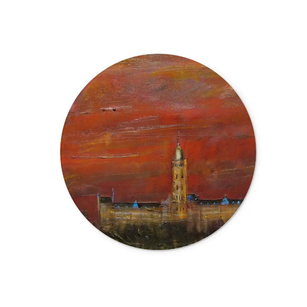 Glasgow University Dusk Glass Chopping Board