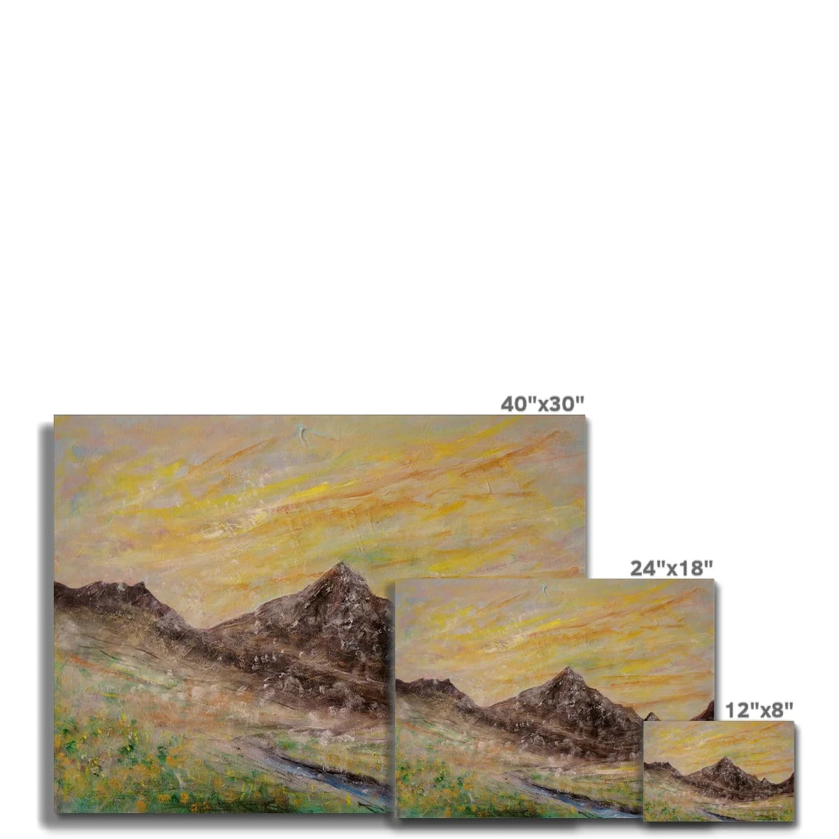 Glen Rosa Arran Original Landscape Painting on Canvas - Art Gallery Scotland Worldwide Shipping Scottish by Artist Hunter Featuring