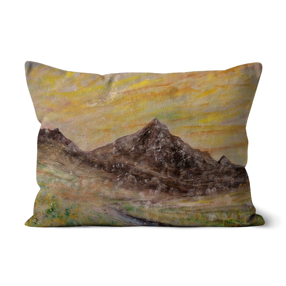 Glen Rosa Mist Arran Art Gifts Cushion | Arran Art Gallery | Paintings, Prints, Homeware and Art Gifts From Scotland By Scottish Artist Kevin Hunter