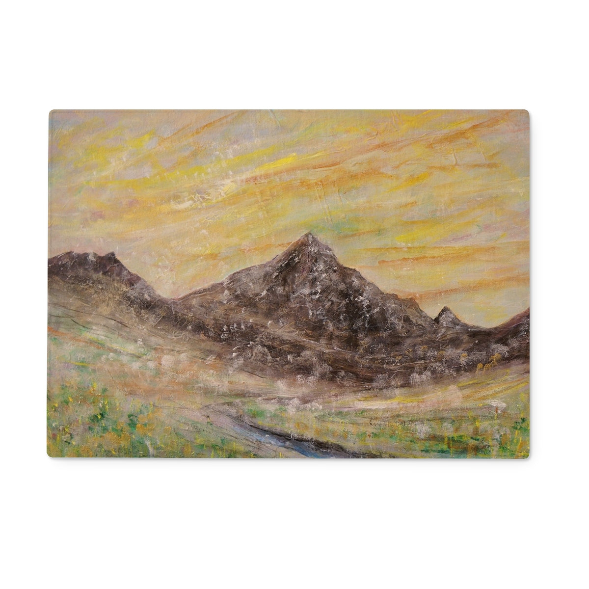 Glen Rosa Mist Arran Art Gifts Glass Chopping Board