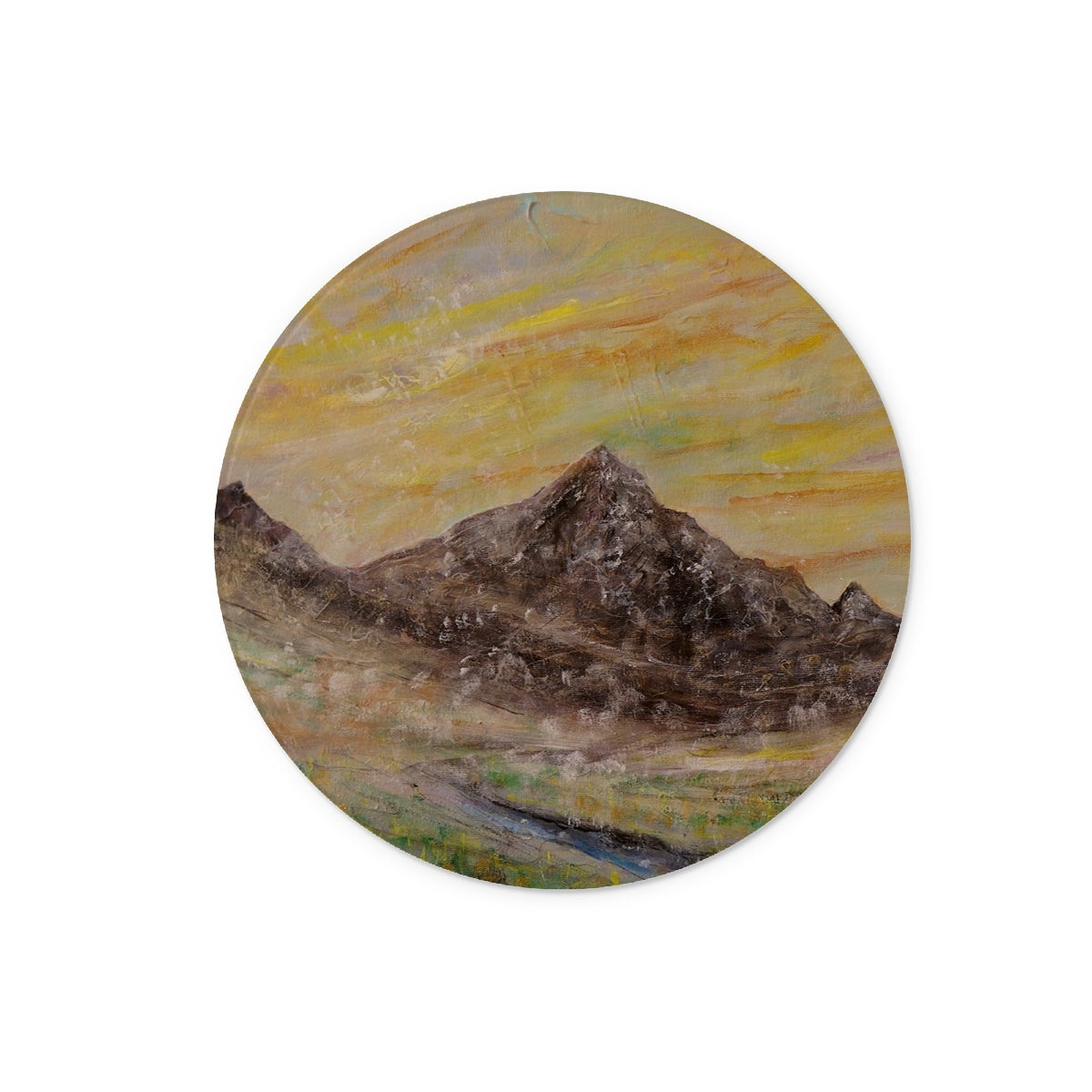 Glen Rosa Mist Arran Art Gifts Glass Chopping Board