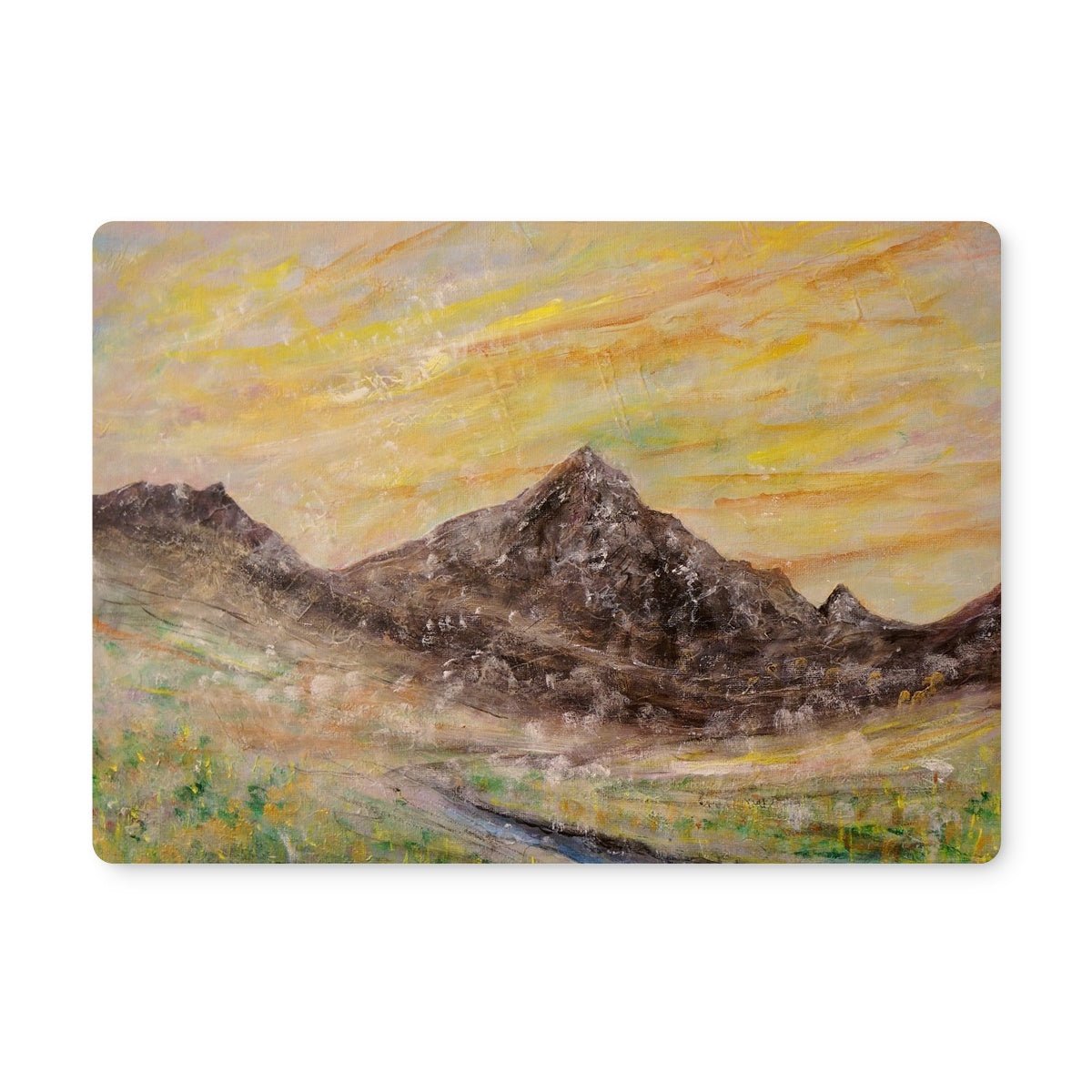Glen Rosa Mist Arran Art Gifts Placemat-Placemats-Arran Art Gallery-4 Placemats-Paintings, Prints, Homeware, Art Gifts From Scotland By Scottish Artist Kevin Hunter