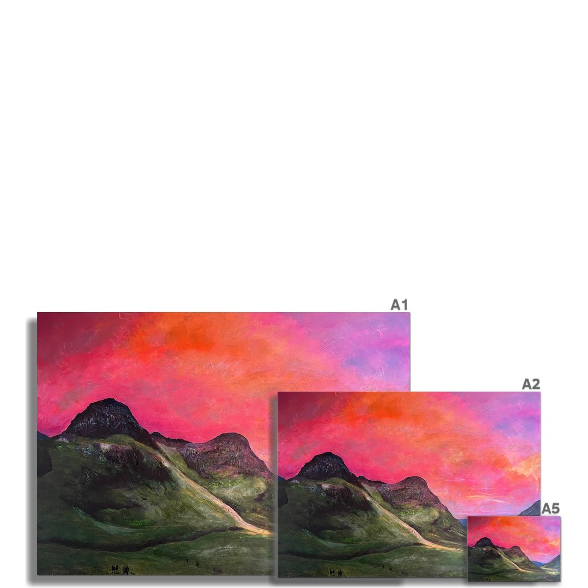 Glencoe Dusk Painting | Signed Art Prints From Scotland | By Scottish Artist Hunter