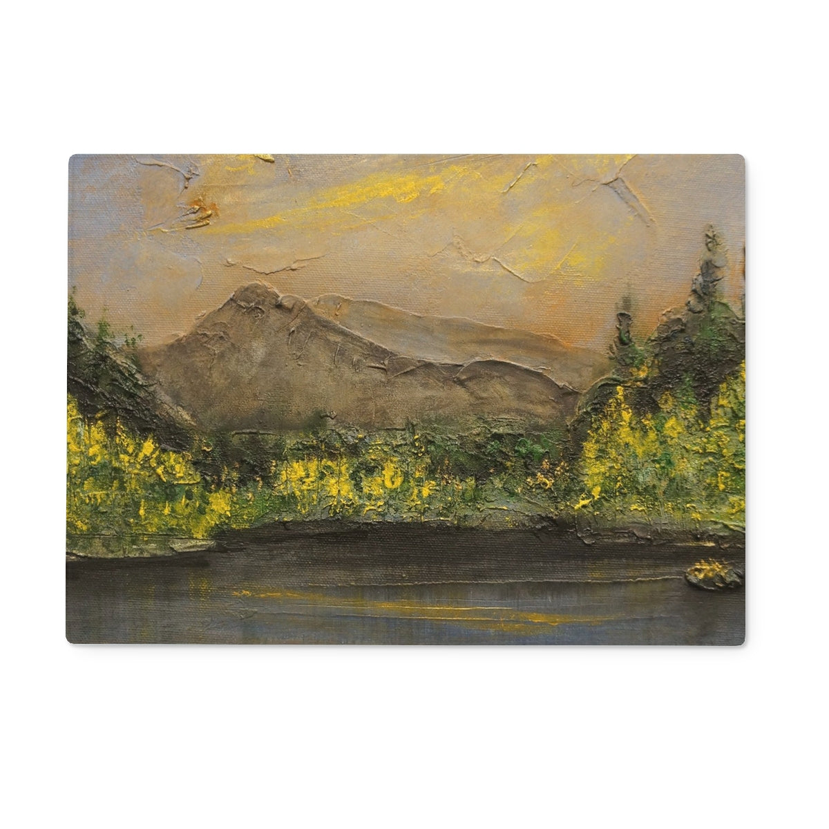 Glencoe Lochan Dusk Art Gifts Glass Chopping Board