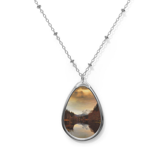 Glencoe Lochan Dusk Art Necklace | Scottish Art Gifts