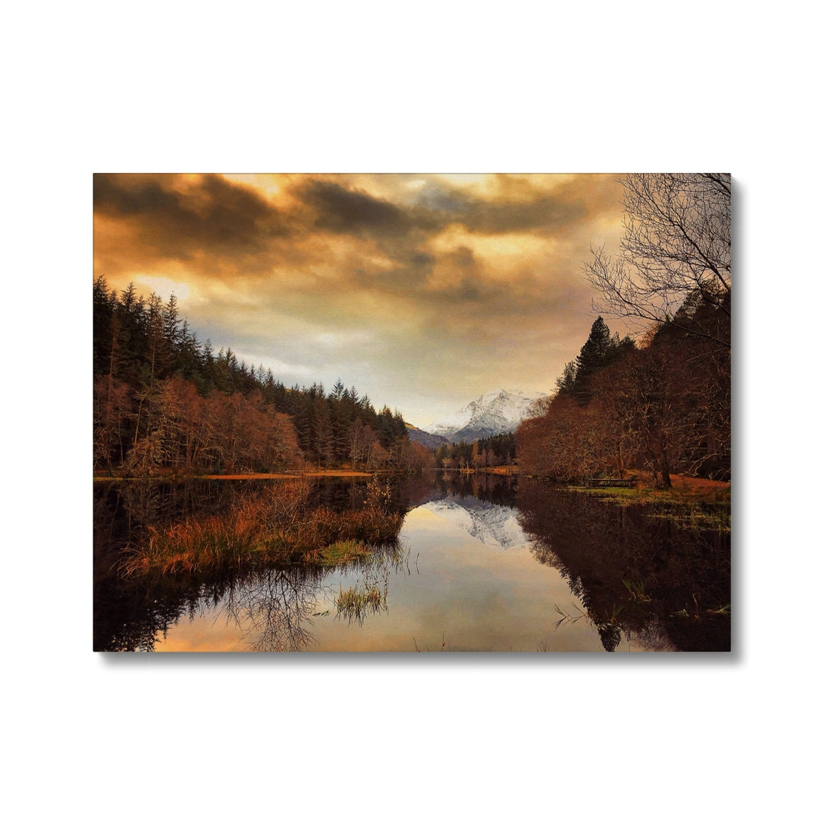 Glencoe Lochan Dusk Canvas | Glencoe Art Gallery | Paintings, Prints, Homeware and Art Gifts From Scotland By Scottish Artist Kevin Hunter