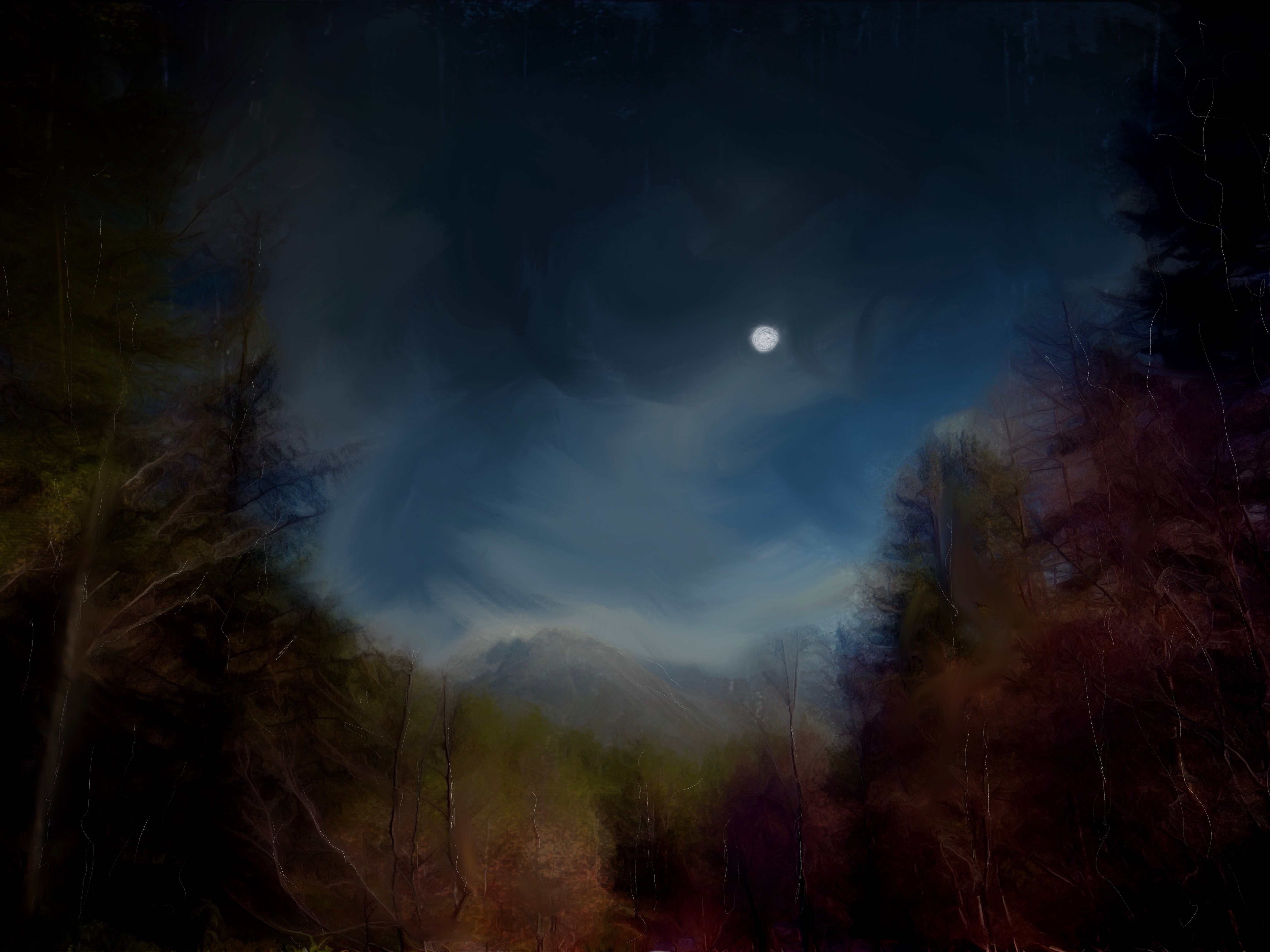 Glencoe Lochan Moonlight Art Prints