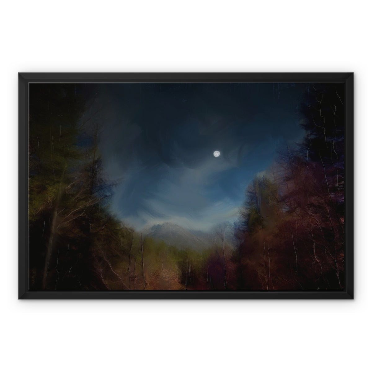 Glencoe Lochan Moonlight Painting | Framed Canvas Prints From Scotland