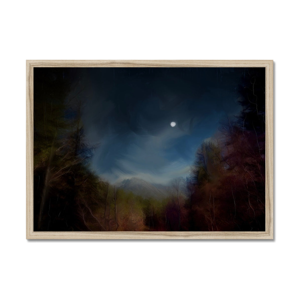 Glencoe Lochan Moonlight Painting | Framed Prints From Scotland