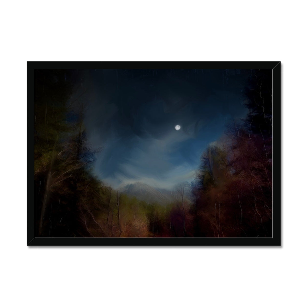 Glencoe Lochan Moonlight Painting | Framed Prints From Scotland