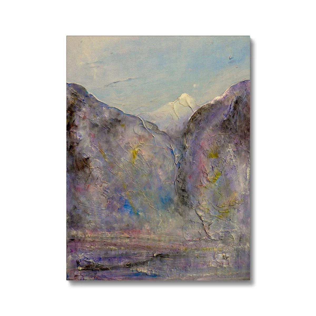 Glencoe Lost Valley Winter Original Landscape Painting on Canvas - Art Gallery Scotland Worldwide Shipping Scottish Prints and Paintings