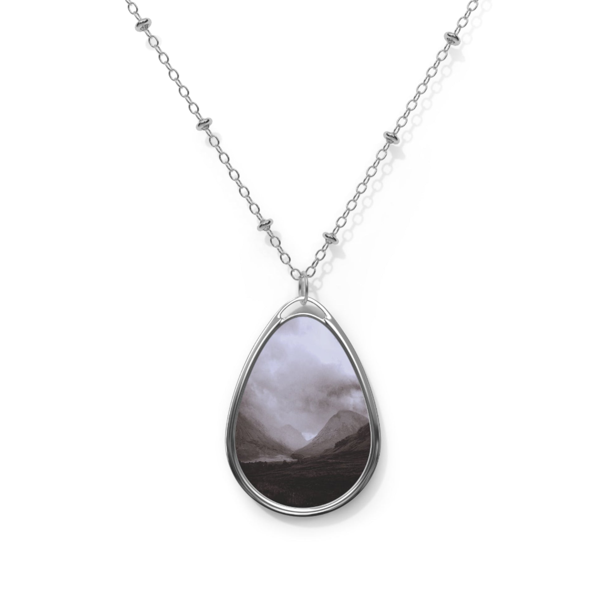 Glencoe Mist Art Necklace | Scottish Art Gifts