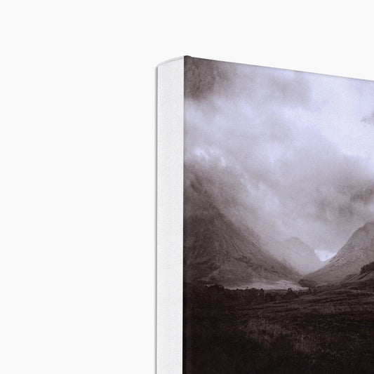 Glencoe Mist Eco Art Canvas Print | Scottish Art Gifts