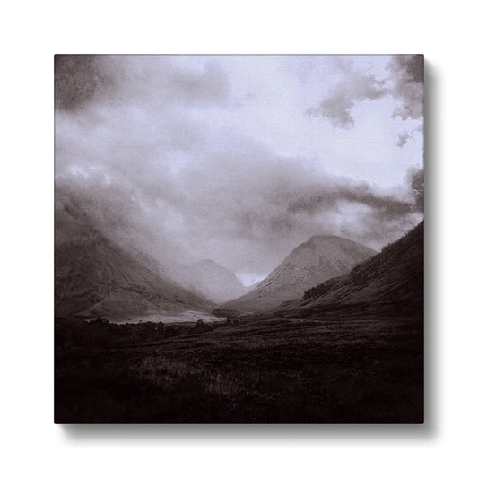 Glencoe Mist Eco Art Canvas Print | Scottish Art Gifts