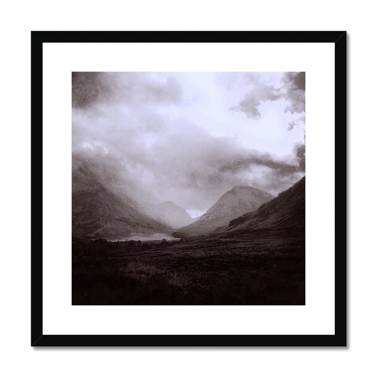 Glencoe Mist Painting | Framed & Mounted Prints From Scotland