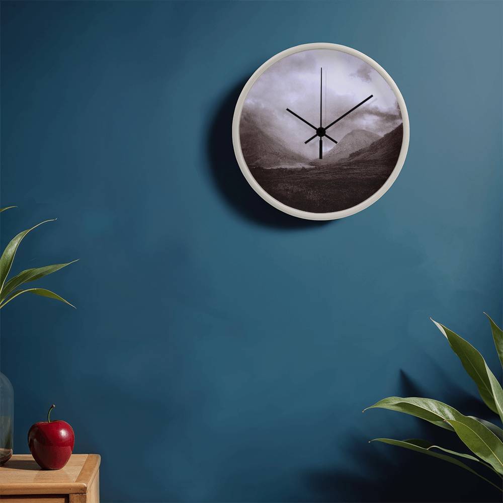 Glencoe Mist | Wall Art Clock | Scotland