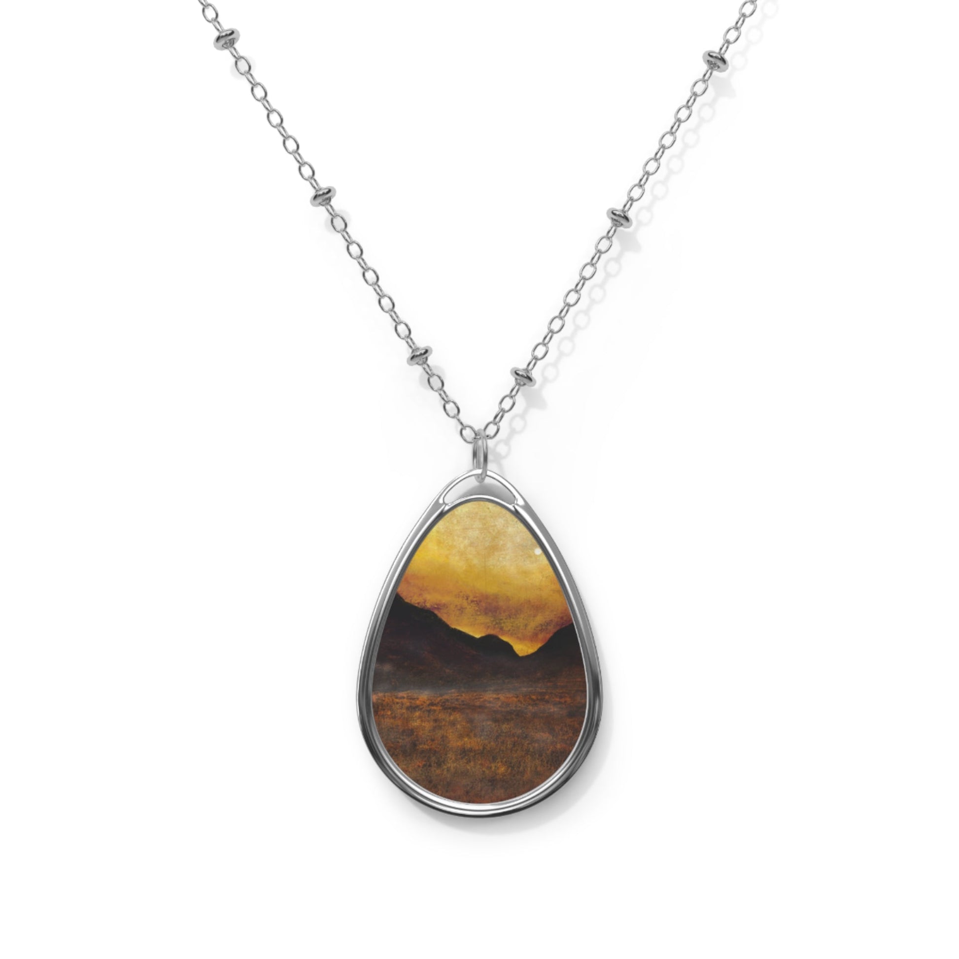 Glencoe Moonlight Art Necklace | Scottish Art Gifts