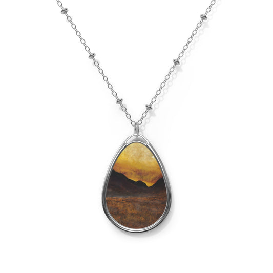 Glencoe Moonlight Art Necklace | Scottish Art Gifts