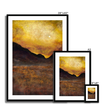 Glencoe Moonlight Painting | Framed &amp; Mounted Prints From Scotland