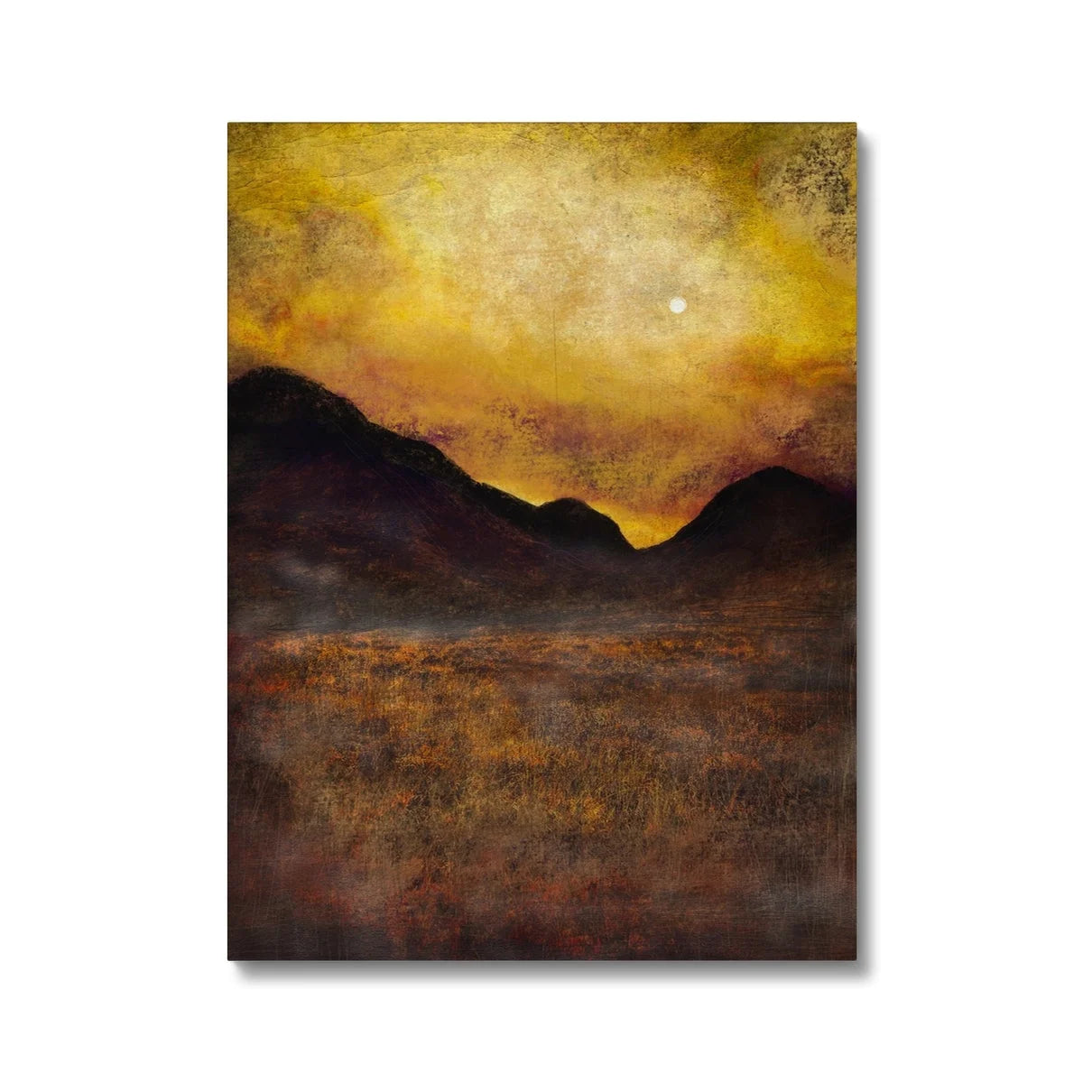 Glencoe Moonlight Original Landscape Painting on Canvas - Art Gallery Scotland Worldwide Shipping Scottish Prints and Paintings by Artist