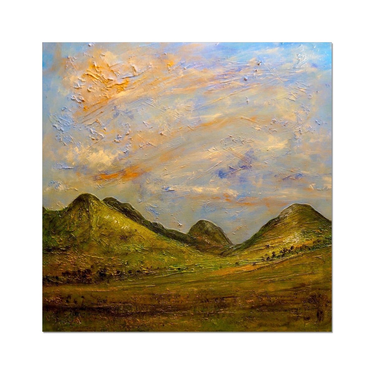 Glencoe Summer Painting | Signed Art Prints From Scotland | By Scottish Artist Hunter