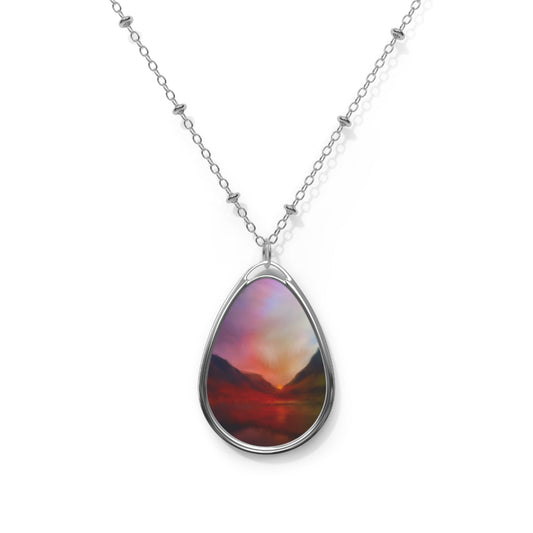 Glencoe Sunset Art Necklace | Scottish Art Gifts