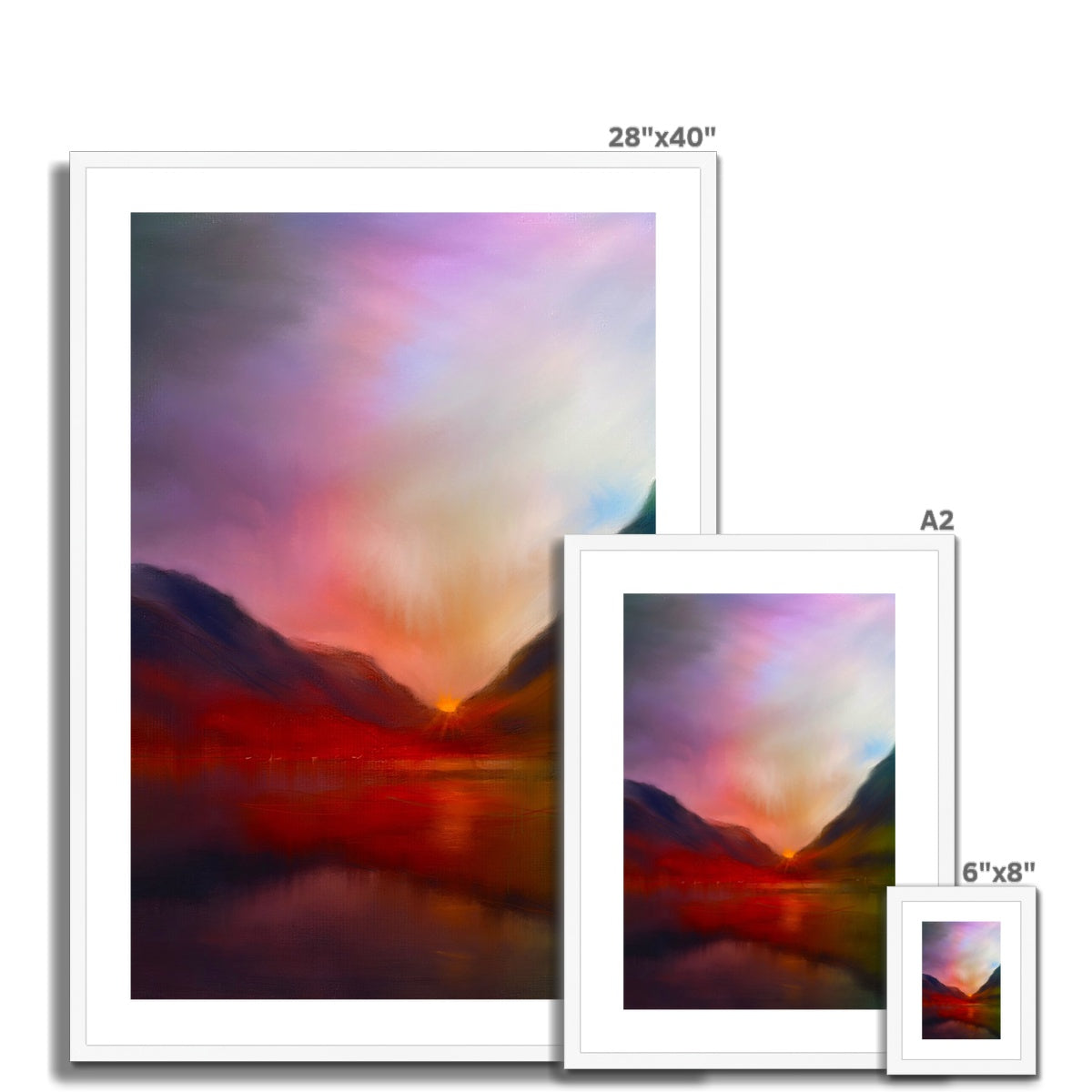Glencoe Sunset Framed & Mounted Print.