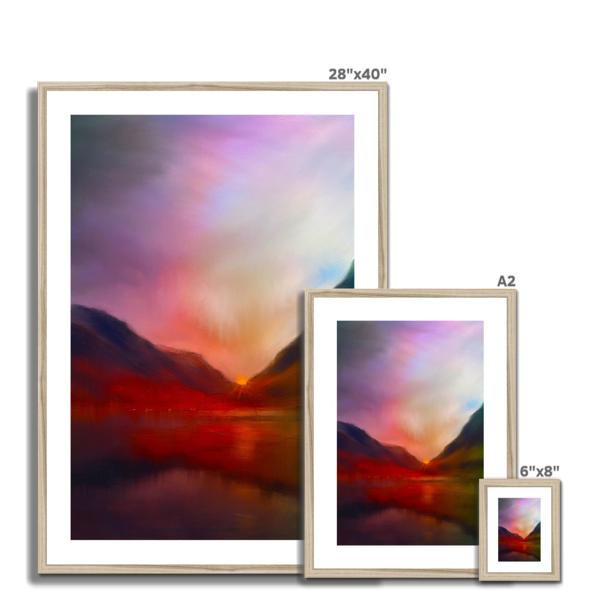 Glencoe Sunset Framed & Mounted Print.
