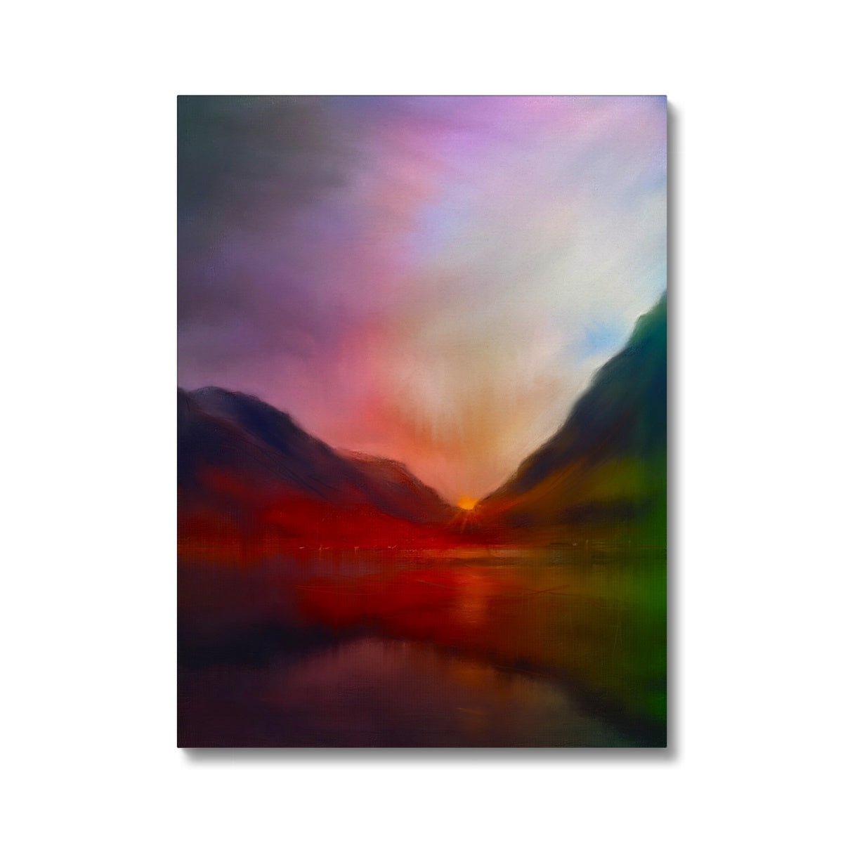 Glencoe Sunset Painting | Canvas From Scotland