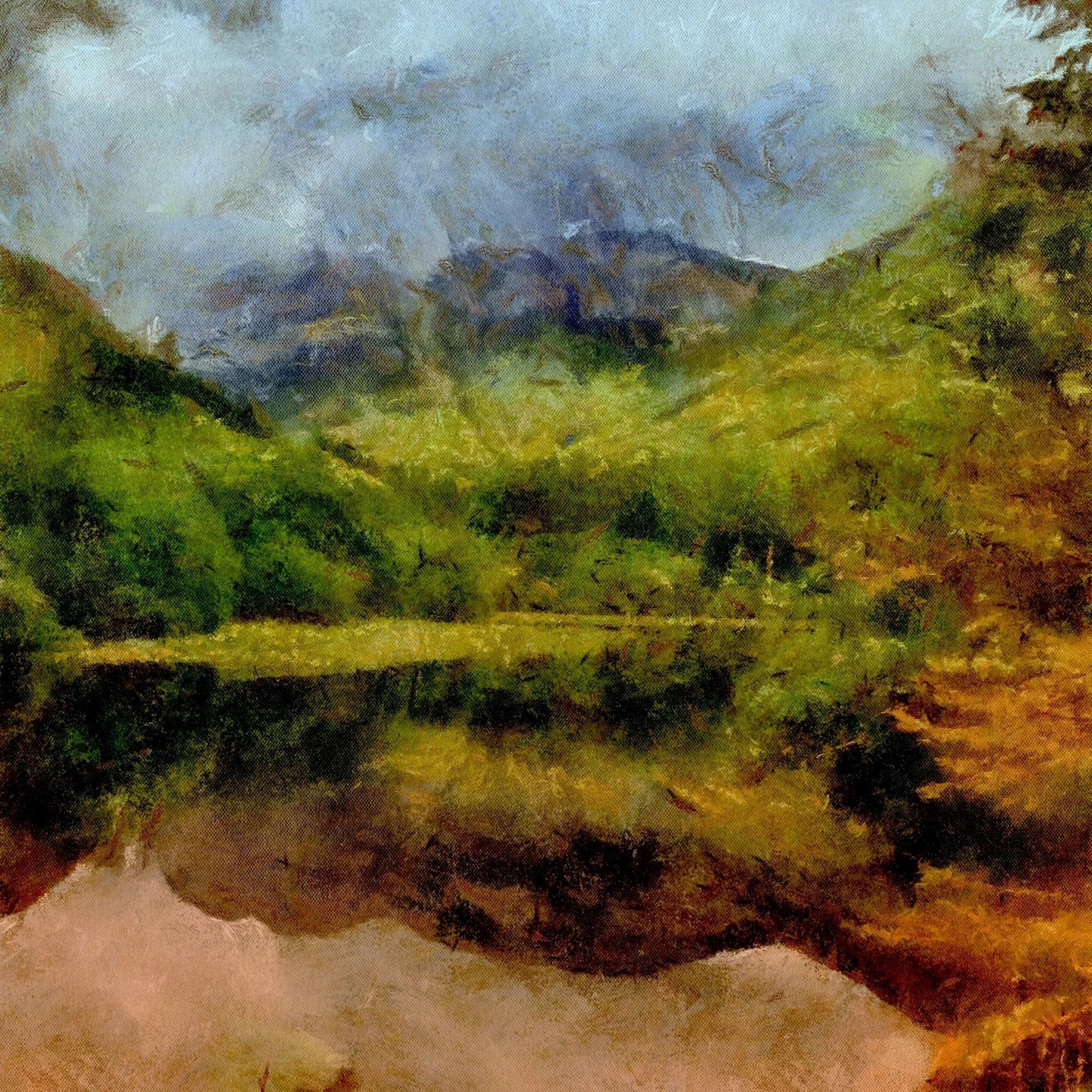 Glencoe Torren Lochan - Art Gallery Scotland Worldwide Shipping Impressionistic Painting Serene Scottish Lochs and Mountains Paintings