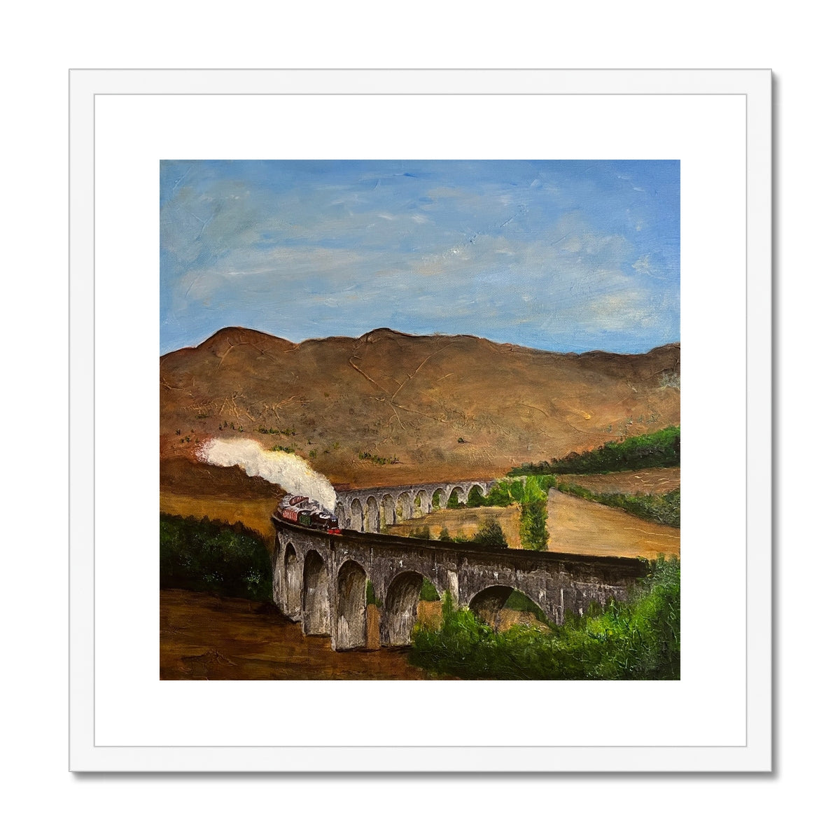 Glenfinnan Viaduct Painting | Framed & Mounted Prints From Scotland