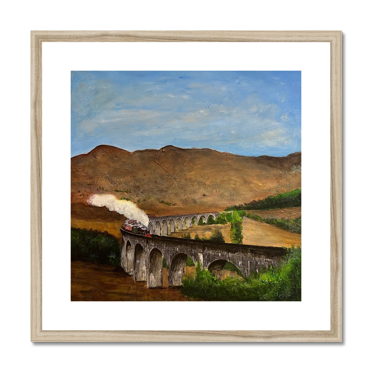 Glenfinnan Viaduct Painting | Framed &amp; Mounted Prints From Scotland