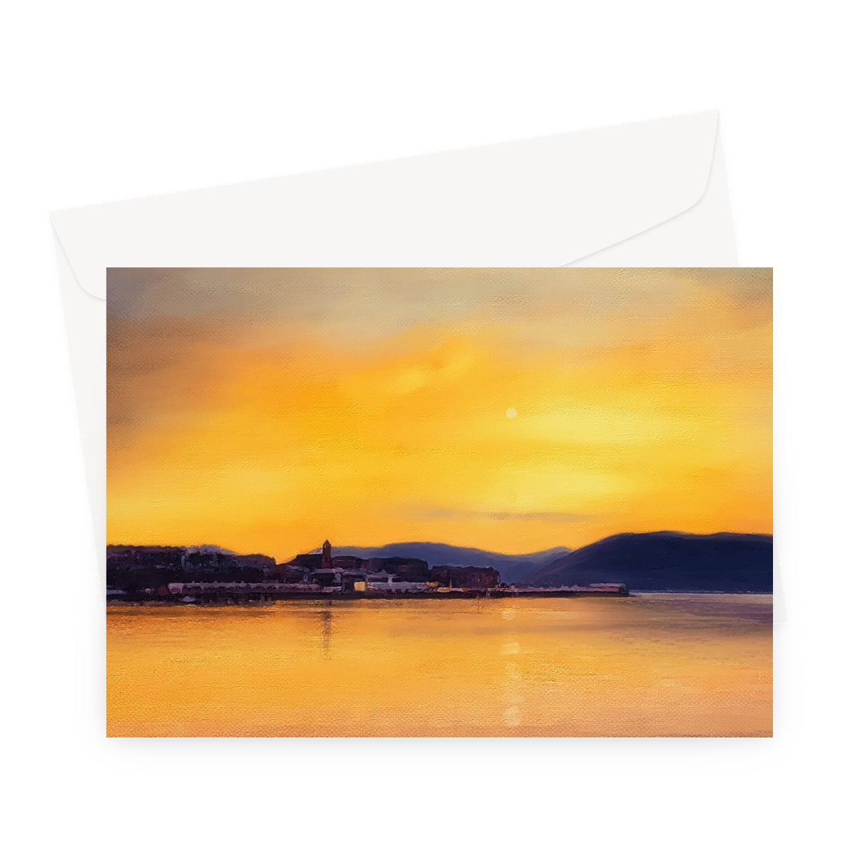 Gourock From Cardwell Bay Scottish Art Gifts Greeting Card