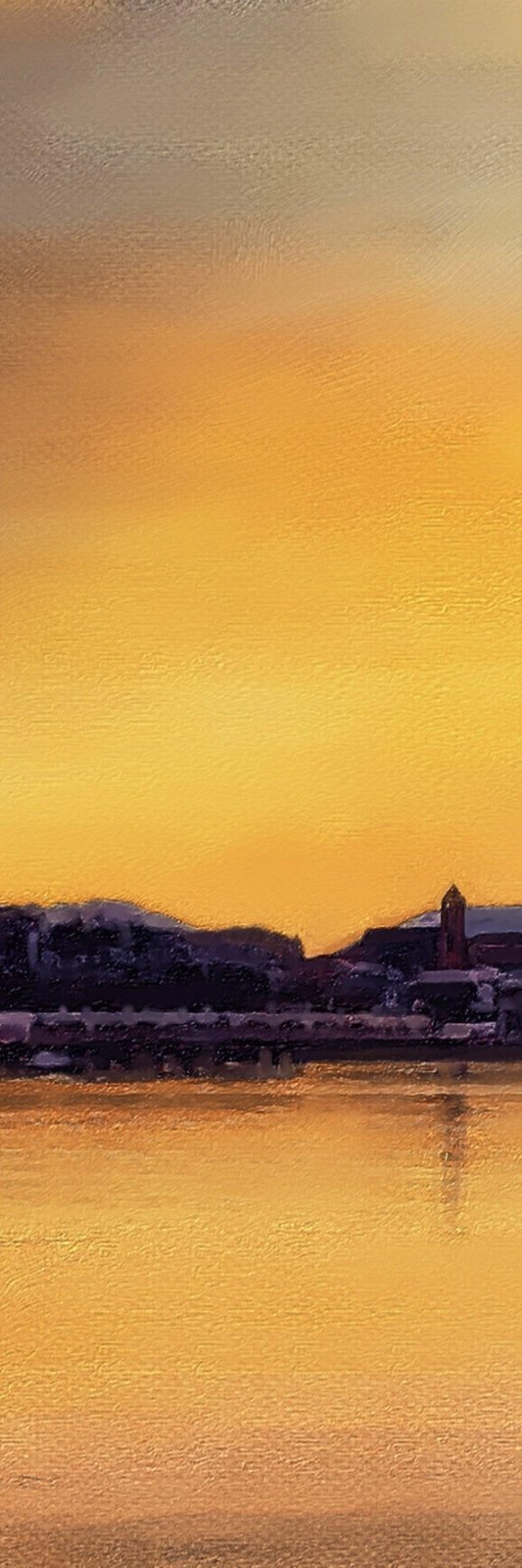 Gourock From Cardwell Bay Triptych Canvas Print.