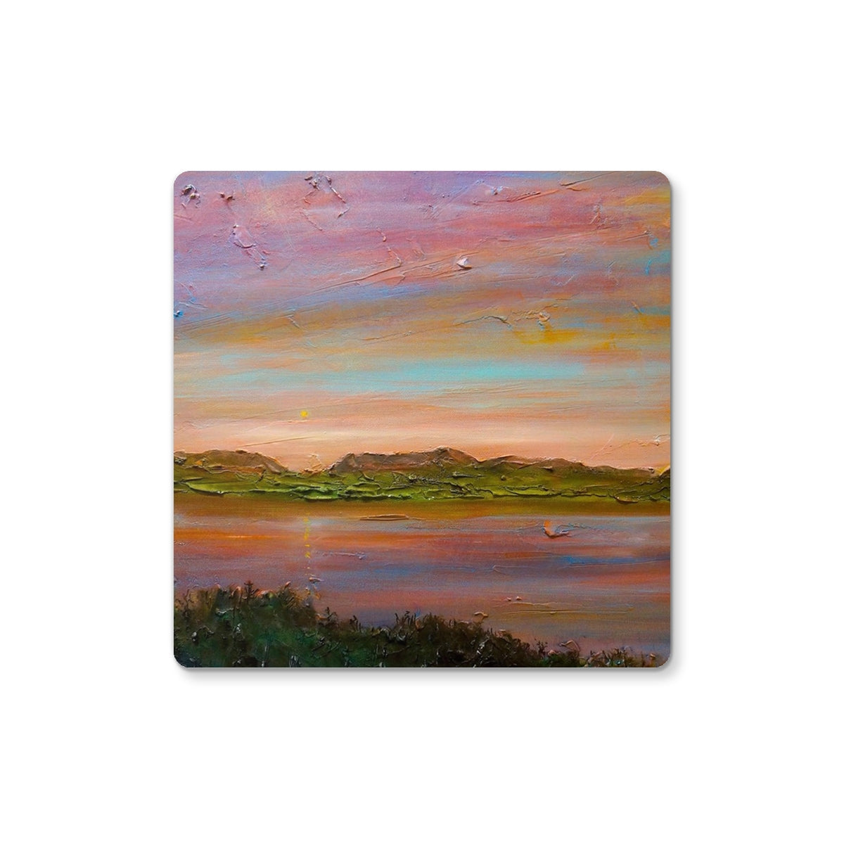 Gourock Golf Club Sunset | Scottish Art Gifts | Coaster