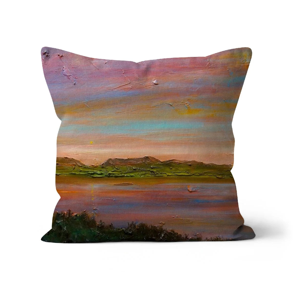 Gourock Golf Club Sunset Cushion - River Clyde Art Gallery Scotland Worldwide Shipping Scottish Prints