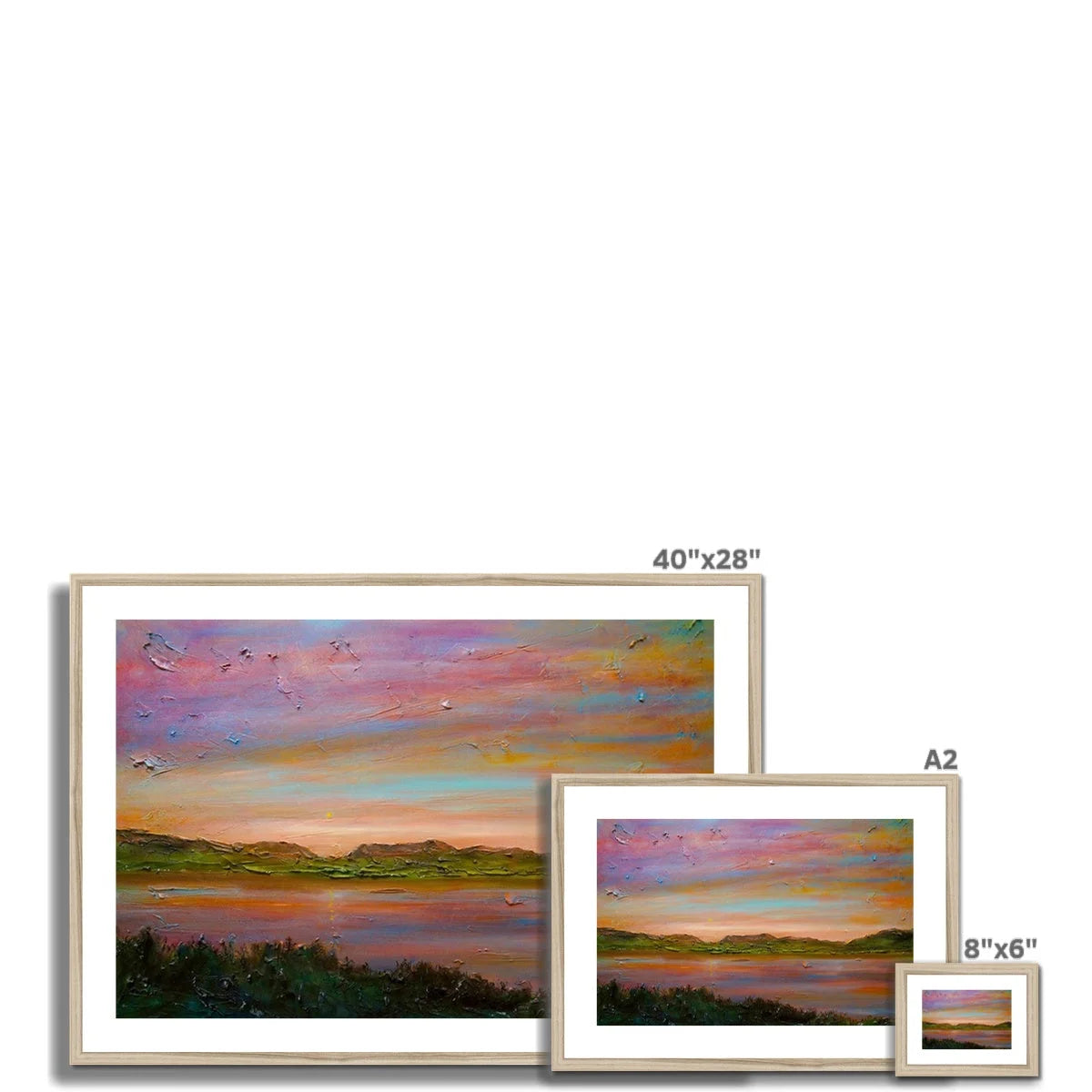 Gourock Golf Club Sunset Framed & Mounted Print - River Clyde Art Gallery Scotland Worldwide Shipping Scottish Artist Fine Prints