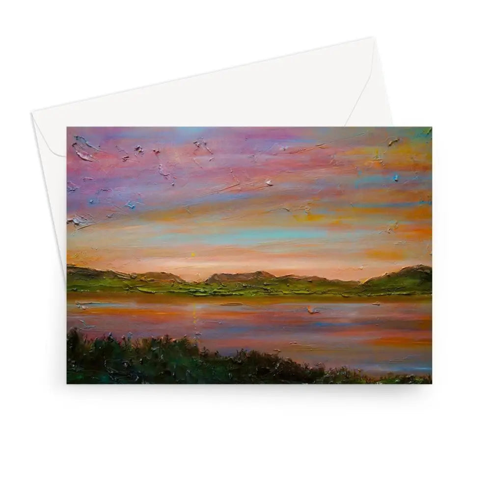 Kevin Hunter Sunset Greeting Card Gourock Golf Club